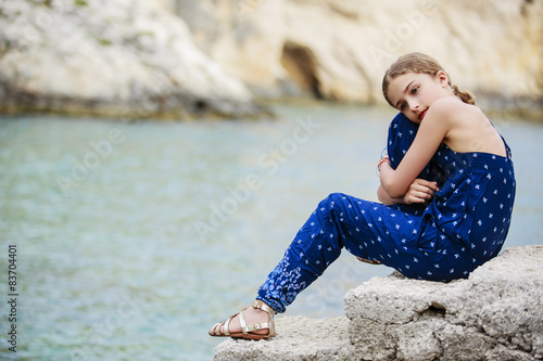 Fototapeta Naklejka Na Ścianę i Meble -  Summer vacation, portrait of lovely fashion young girl 