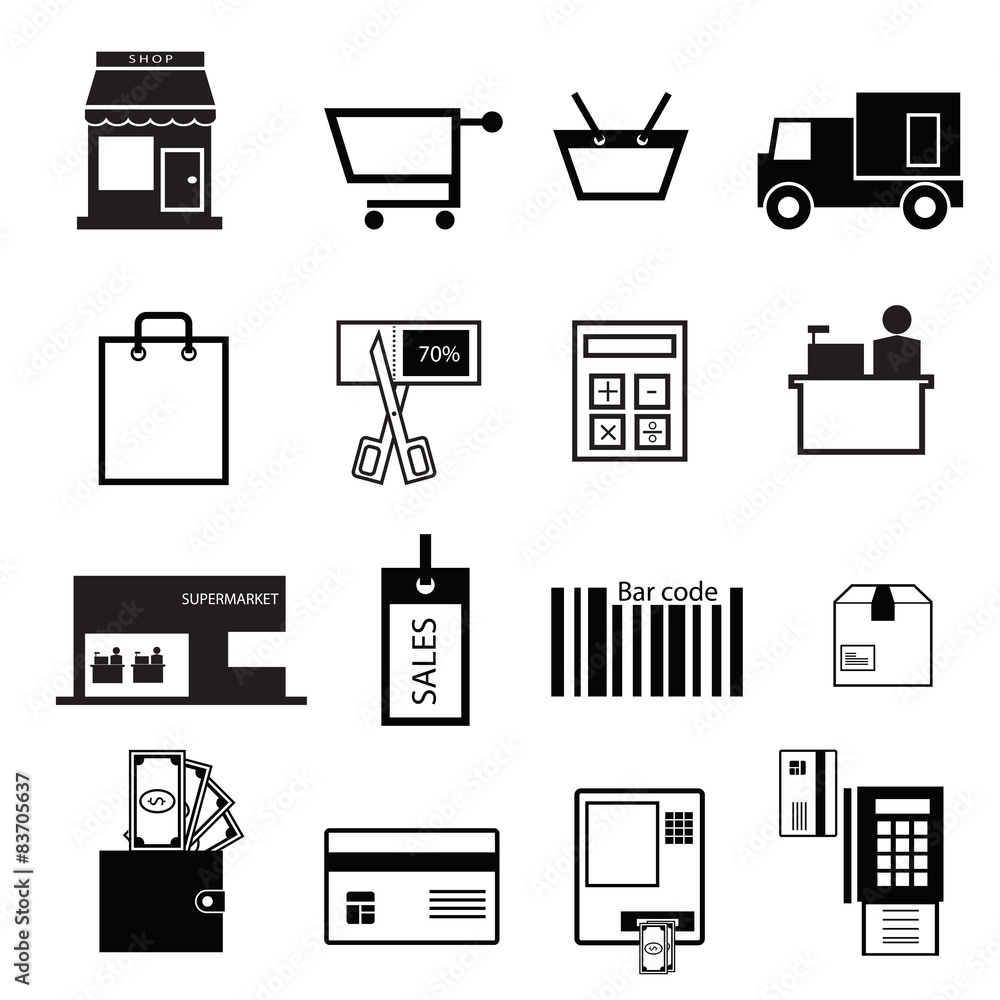 Shopping and sale icons Shopping and sale icons