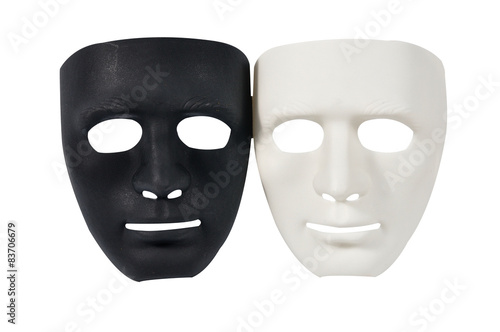 Black and white masks like human behavior, conception © ZhouEka
