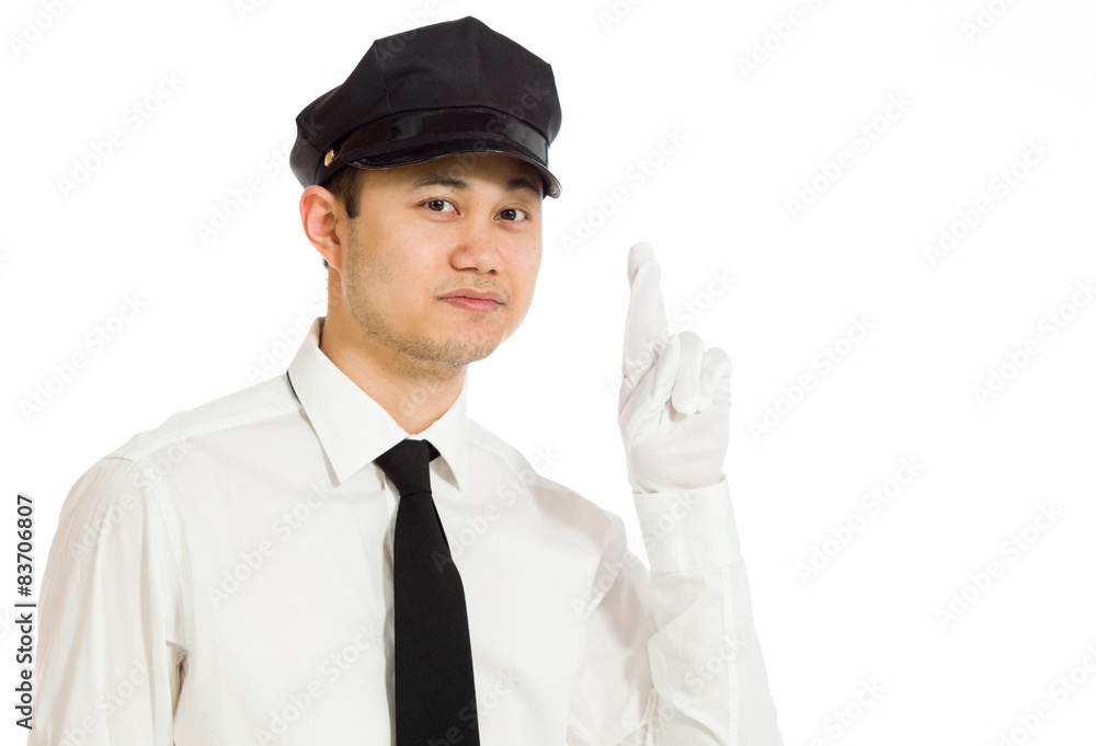 Model fingers crossed wishing lucky