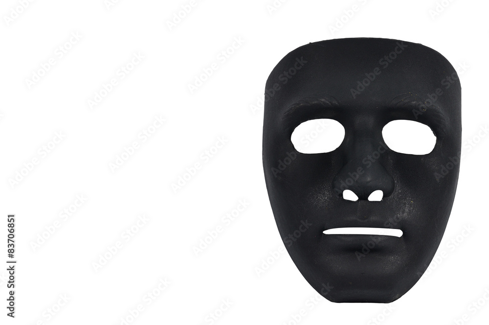 Black masks like human behavior, conception Black masks like human behavior, conception