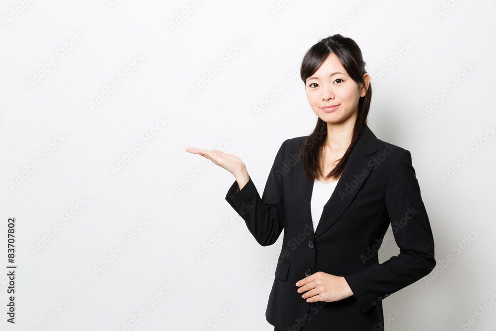 portrait of asian businesswoman on white background portrait of asian businesswoman on white background
