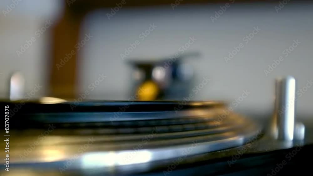 Dj Vinyl Record Spinning On Turntable
