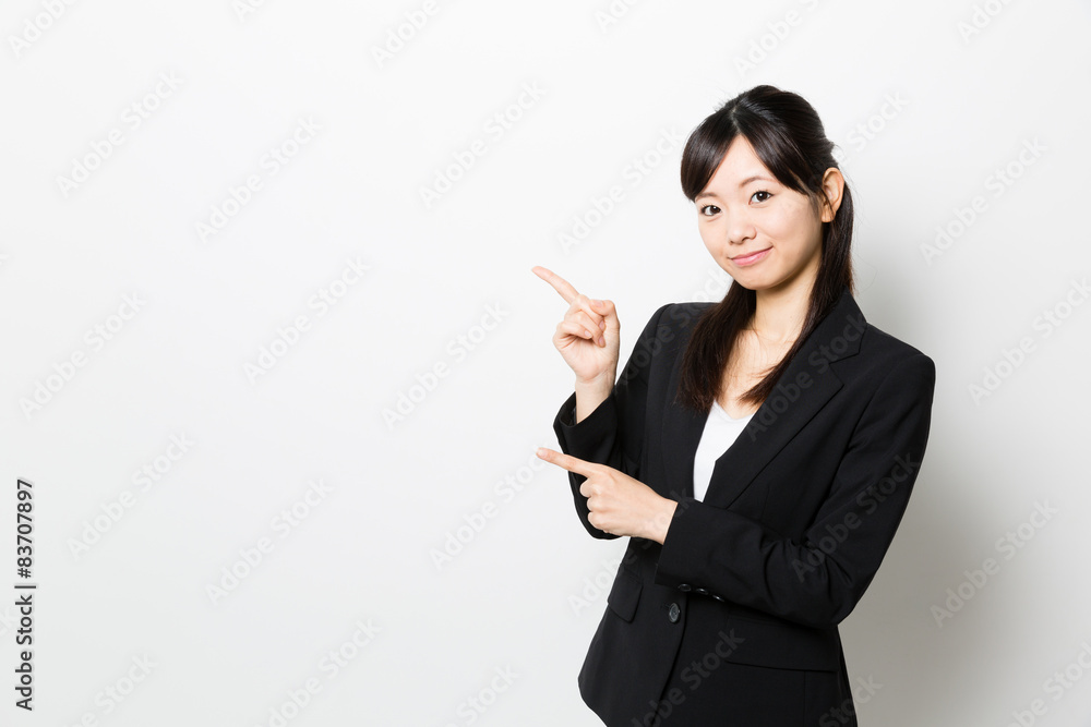 portrait of asian businesswoman on white background portrait of asian businesswoman on white background