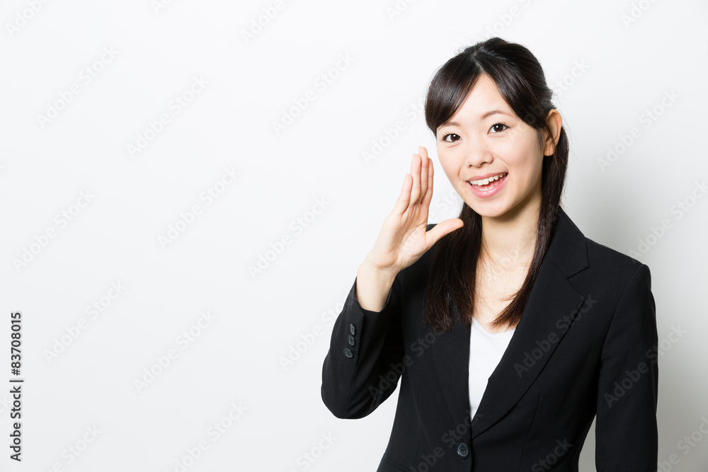 portrait of asian businesswoman on white background portrait of asian businesswoman on white background