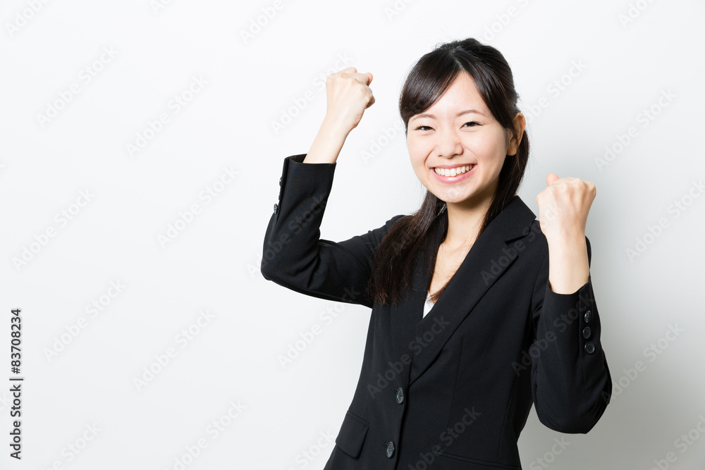 portrait of asian businesswoman on white background portrait of asian businesswoman on white background