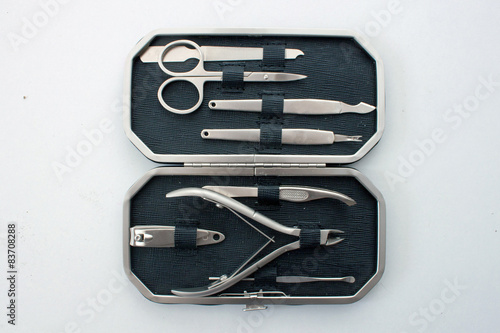 Tools of a manicure set