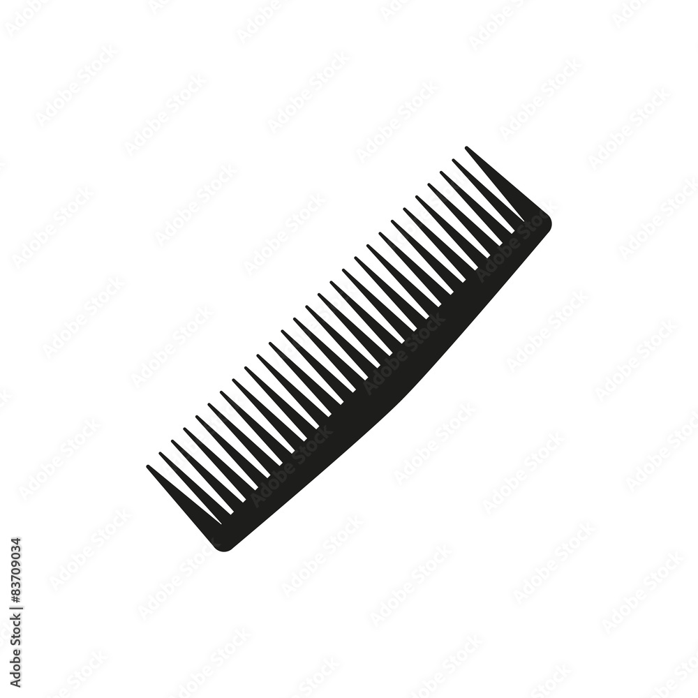 The comb icon. Barbershop symbol. Flat The comb icon. Barbershop symbol. Flat