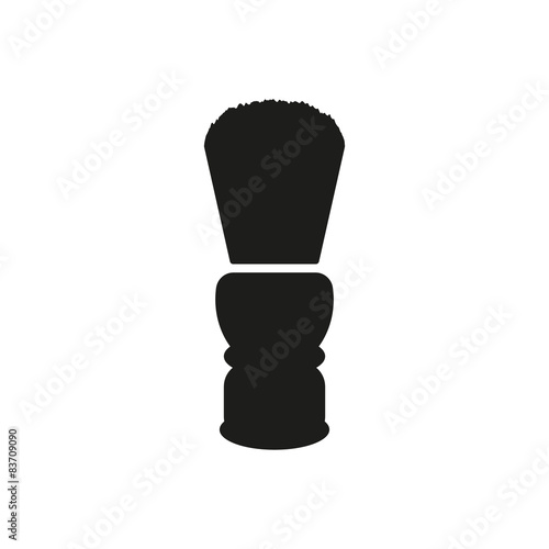 The shaving brush icon. Shaver symbol. Flat