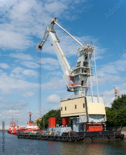 Wallpaper Mural Mobile floating port crane in Gdansk, Poland  Torontodigital.ca