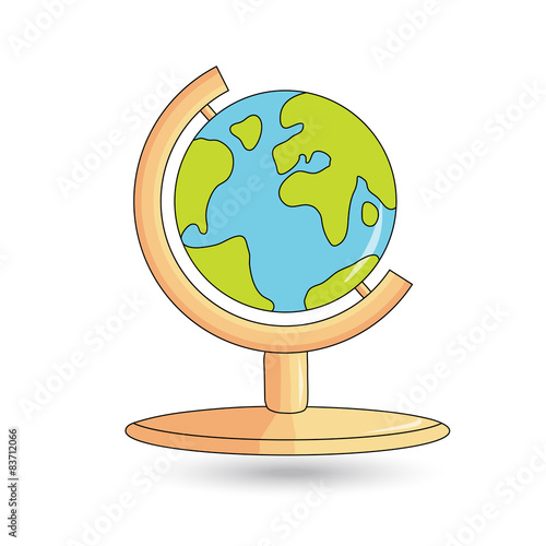 School globe. Cartoon  style design - vector