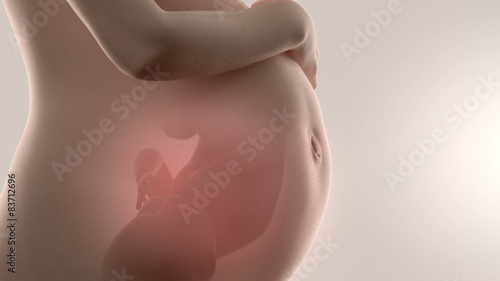 3D ultrasound during pregnancy concept