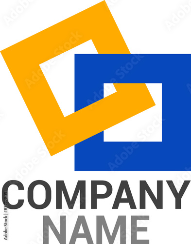 Logo, Signet oder Firmenlogo mit Rahmen