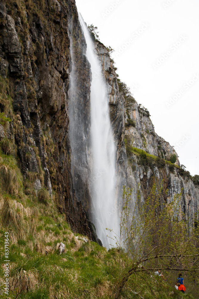 Asón waterfall in Cantabria, Spain.