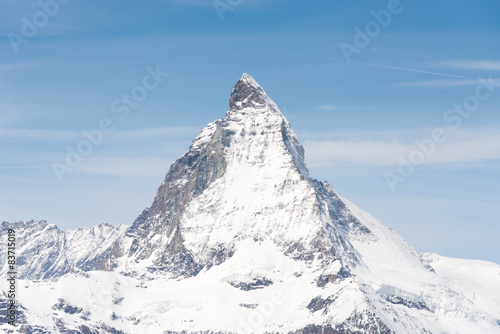 The Matterhorn is a mountain of the Alps © pongpinun