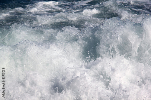 Sea foam spray wave