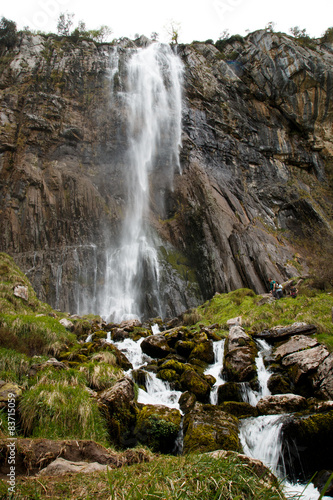 Asón waterfall in Cantabria, Spain.