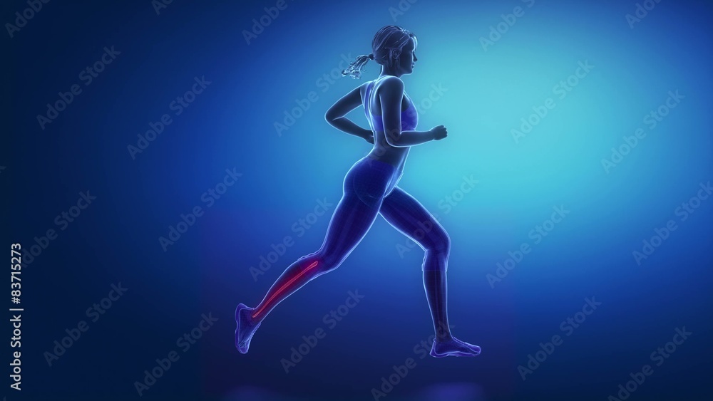 Runner patella knee animation Runner patella knee animation