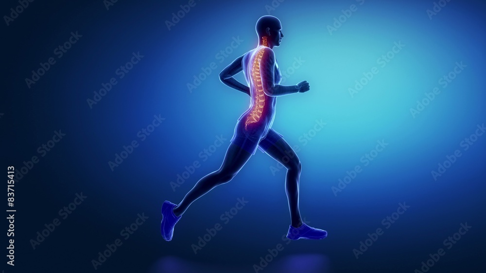 Jogging man spine scan Jogging man spine scan