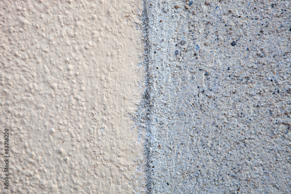 Fototapeta premium Outer wall with two types of paint