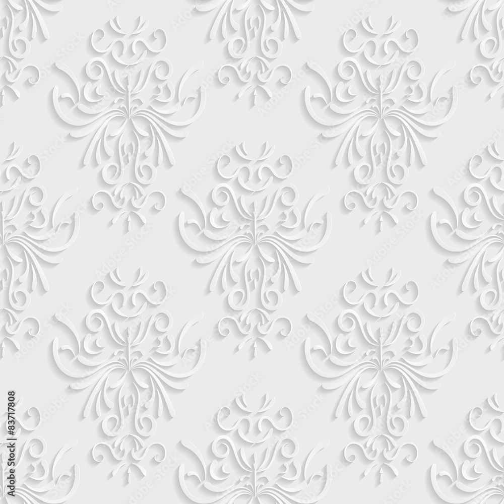 Seamless Background with 3d Floral Pattern Seamless Background with 3d Floral Pattern