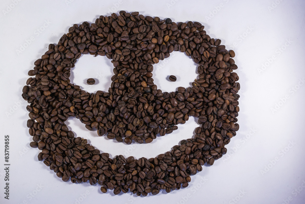 Smiley Happy Coffee Bean Face Smiley Happy Coffee Bean Face