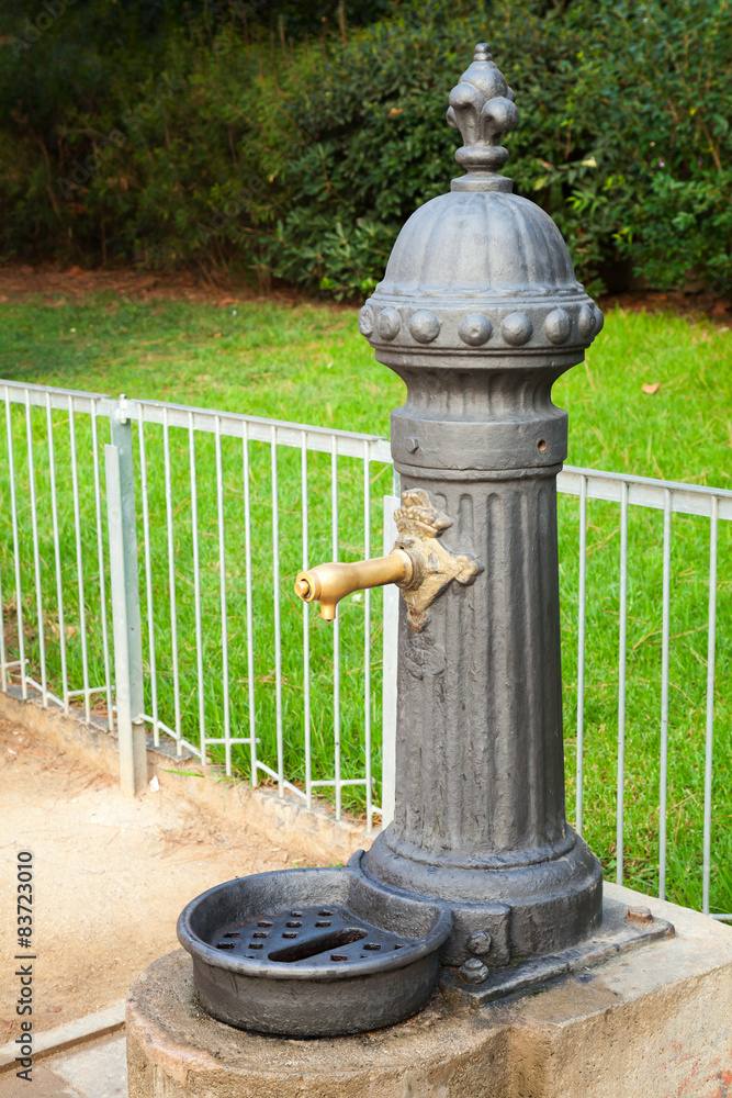 Small drinking fountain in Barcelona, Spain Small drinking fountain in Barcelona, Spain