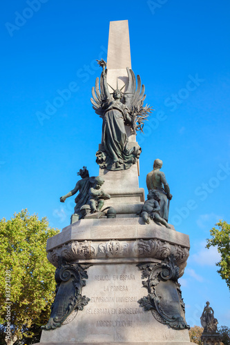 Monument a Rius i Taulet, Barcelona, Spain photo