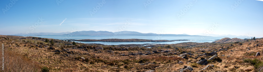 Panoramic view landscape Ring of Kerry
