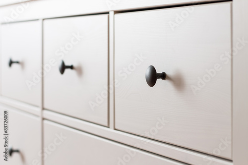 white wooden chest of drawers