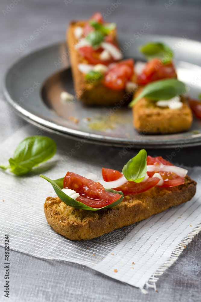 bread with tomatoes bread with tomatoes