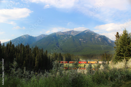 Paysage et train Canadiens