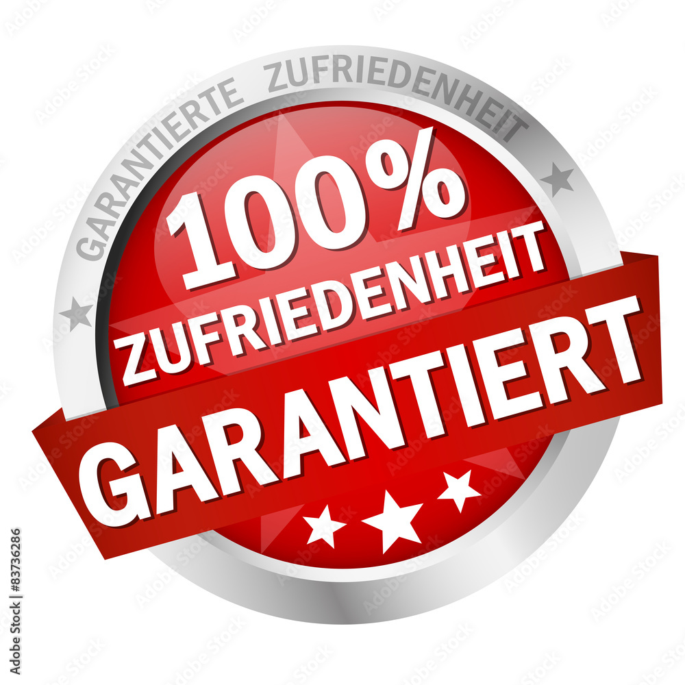 Button - 100% ZUFRIEDENHEIT GARANTIERT Button - 100% ZUFRIEDENHEIT GARANTIERT
