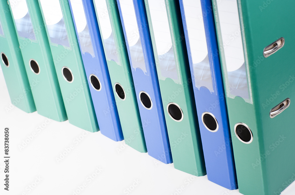 Office folders on a white background Office folders on a white background