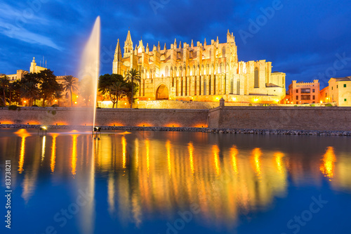 Palma de Mallorca Cathedral Seu sunset Majorca