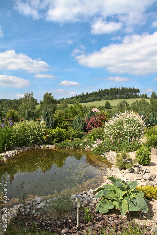 Garden with pond