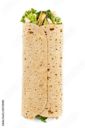Tapety artystyczne Chicken Caesar Wrap. selective focus.