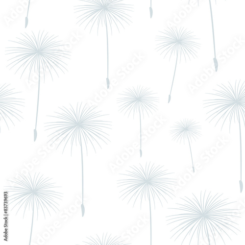 pattern seamless texture background fluffy dandelion gray on whi