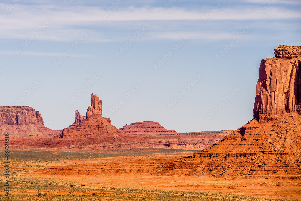 Monument valley under the blue sky Monument valley under the blue sky