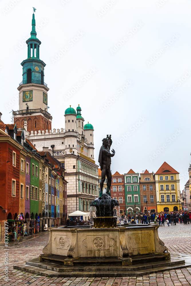 Obraz premium Old market square in Poznan