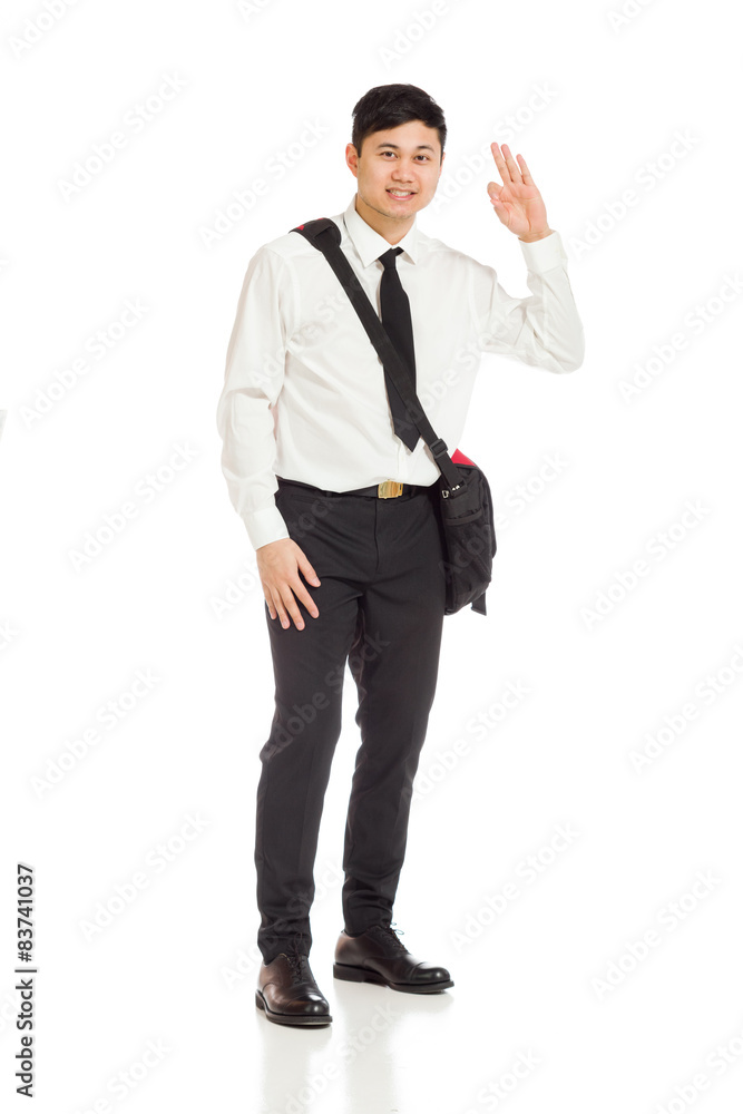 Model isolated ok sign Model isolated ok sign