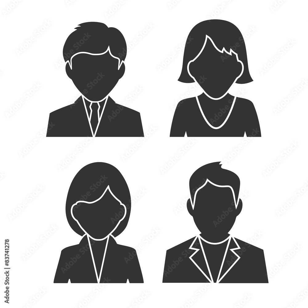 silhouettes of people icons