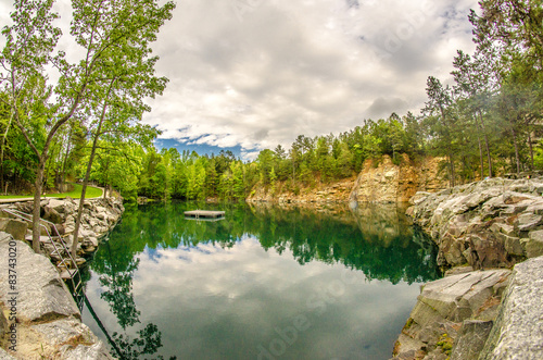 cloudy skies and reflections at a quarry © digidreamgrafix