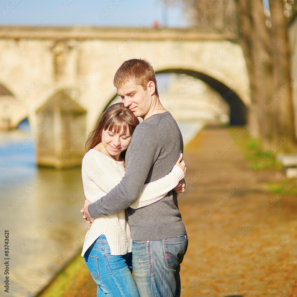 Romantic dating loving couple in Paris Romantic dating loving couple in Paris