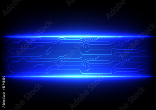 abstract blue  with circuit line background