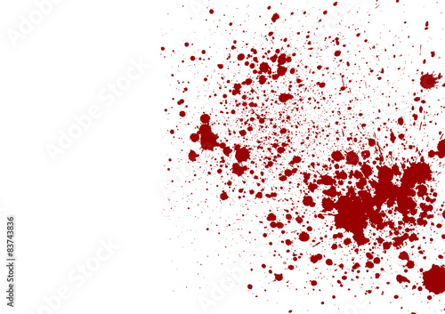 Abstract splatter red color isolated background
