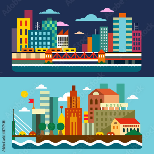 City skyline. Megalopolis