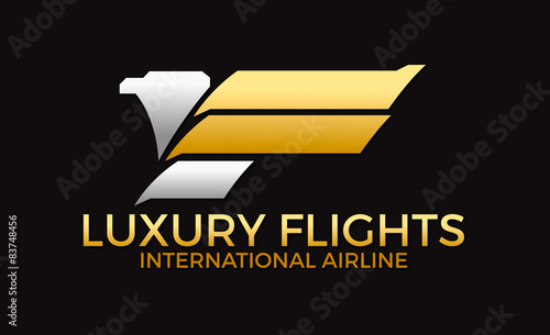 Luxury Flights Vector Logo