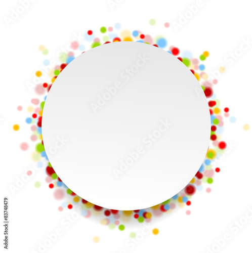 Circle design with shiny light confetti