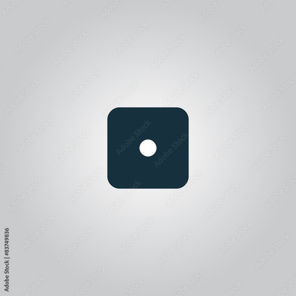 Vector illustration of one dices - side with 1 Vector illustration of one dices - side with 1